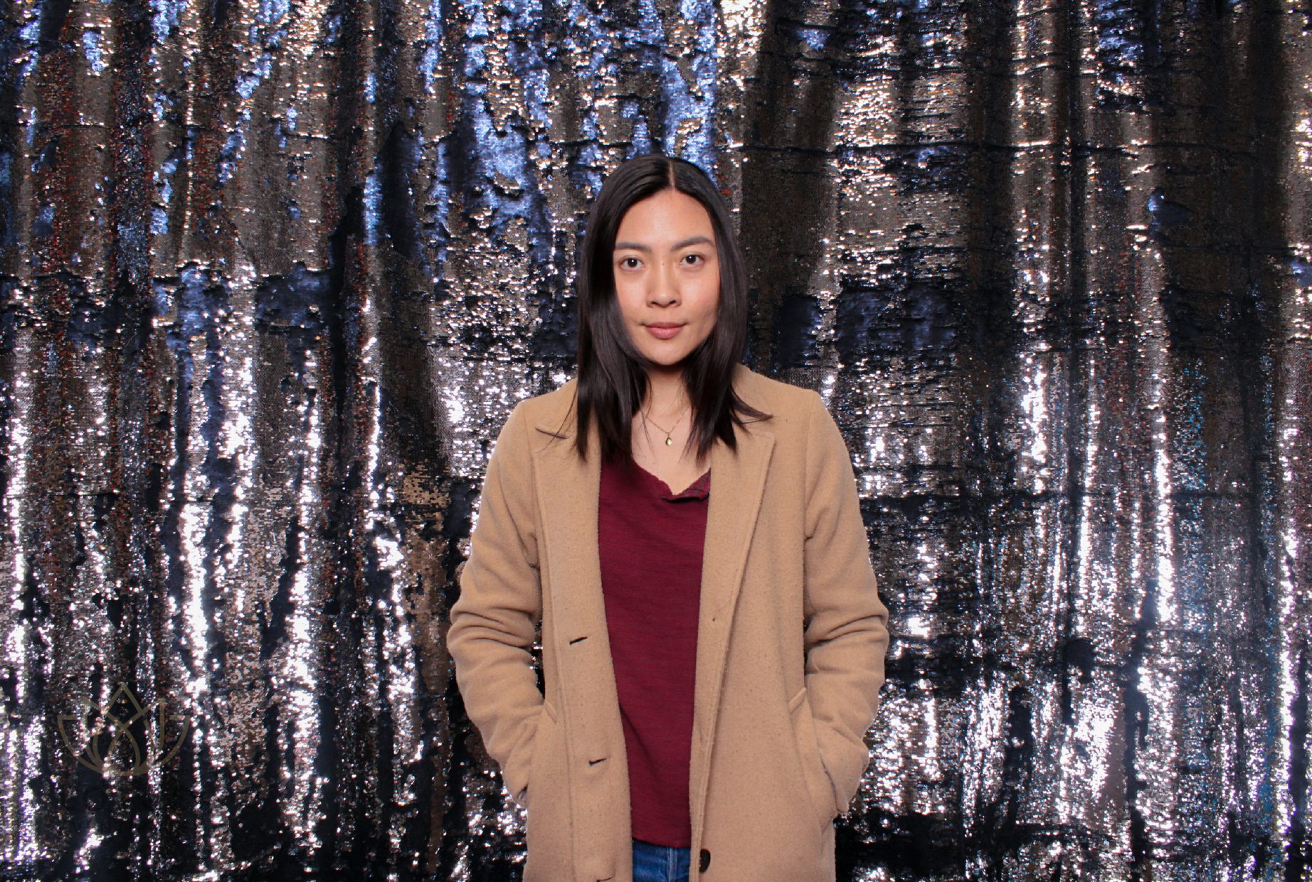 Navy and Silver MIDNIGHT Mermaid Sequins Drape